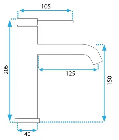 REA Umyvadlová baterie CLIF černá mat REA-B5321