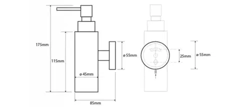 SAPHO X-ROUND dávkovač mýdla 150ml, chrom XR104
