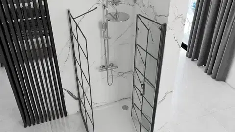 REA/S Sprchový kout MOLIER 100x90 černý KPL-K6963
