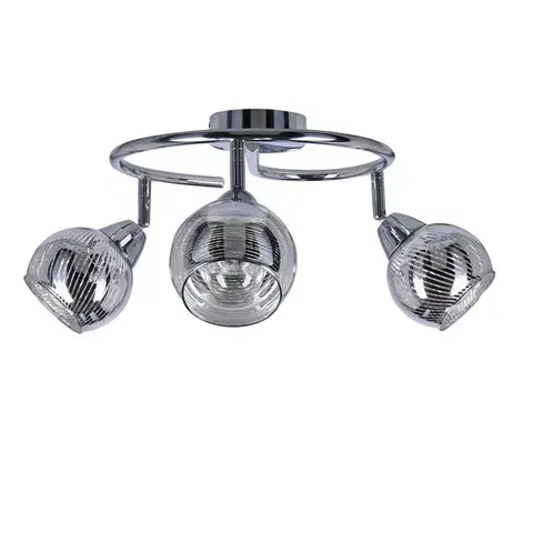 Spirálová stropní lampa 3X10W E14 LED chrom FORT