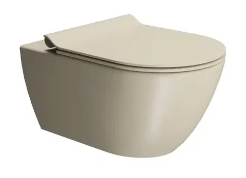 GSI WC sedátko, SLIM, Soft Close, Quick Release, creta mat/chrom MS86CSNS08