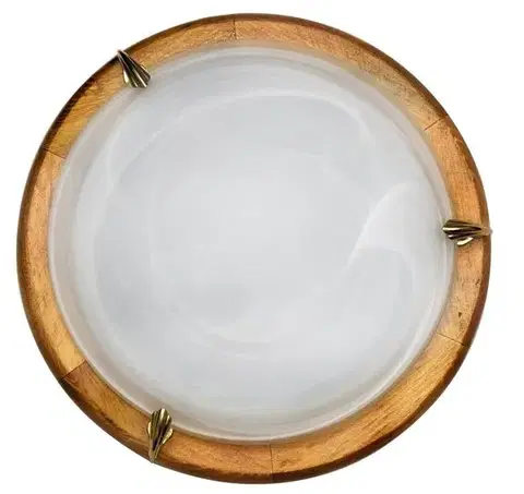Stropní lampa 1030 Alabaster stropní lampa dub 2X60W