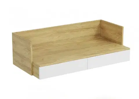 HALMAR Psací stůl MOBIUS 2S dub hickory/alpská bílá
