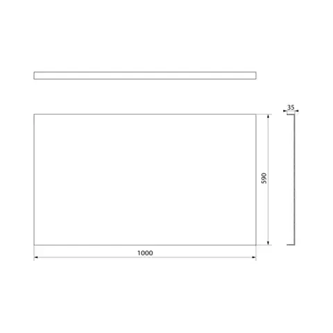 POLYSAN PLAIN panel boční 100x59cm 72723