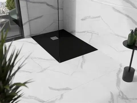 MEXEN Stone+ sprchová vanička obdélníková 130x90, černá 44709013