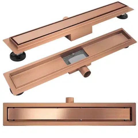 REA Odtokový žlab Neox brush l. copper 70 REA-G4898
