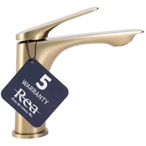 REA Umyvadlová baterie AVALON brush gold Low REA-B2703
