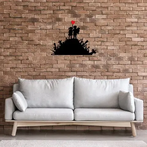Dekorativní kovový doplněk na zeď Banksy - 1