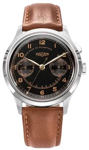 Vulcain Monopusher Heritage - Black - Steel Bracelet