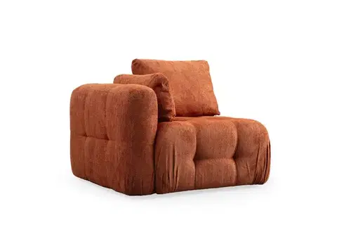 Rohová sedací souprava Amaris 2 Seater With Pouffe - Orange