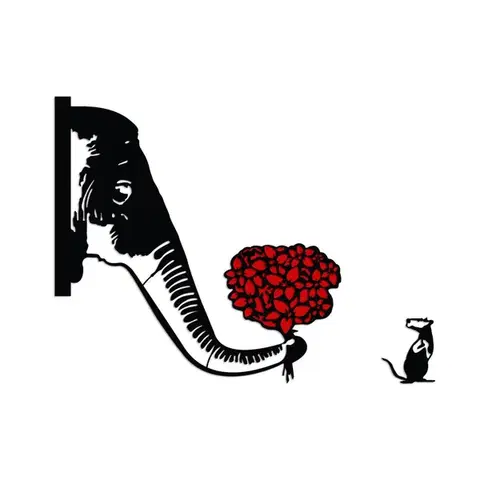 Dekorativní kovový doplněk na zeď Banksy Metal 04