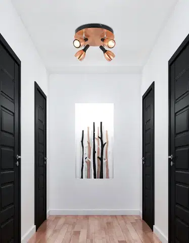 Stropní svítidlo plafond 4xGU10 měděné CROSS