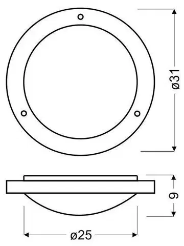 Stropní koupelnové svítidlo bílé LED 10W 6500K IP44 Aquila
