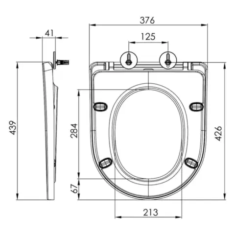 Bruckner LEON WC sedátko, SLIM, Soft Close, Easy Take, bílá 301.307.4