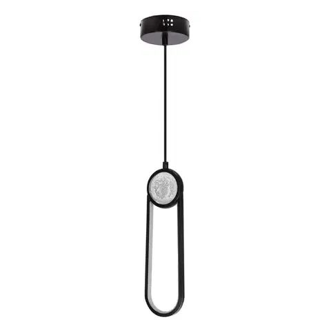 Závěsná lampa LACRIMA černá 10cm 15W LED 3000K bílý kryt