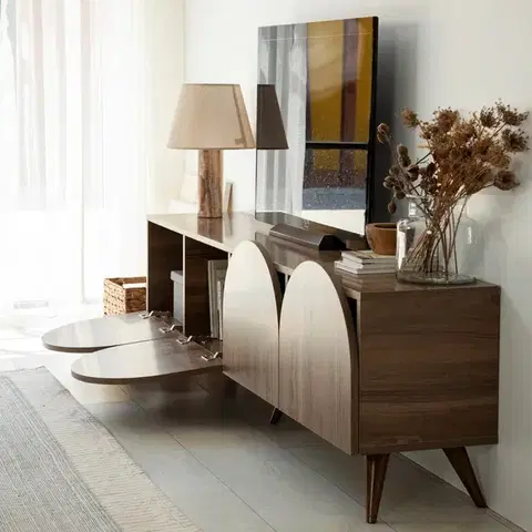 TV stolek Mesta - Walnut v2