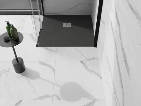MEXEN Stone+ Sprchová vanička čtvercová 100x100, antracit 44711010