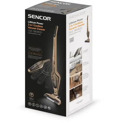 Sencor SVC 8618GD tyčový vysavač 2v1 