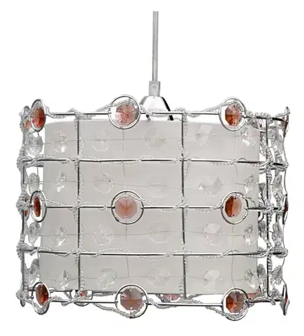 Stropní lampa Seneca E27 jantarová