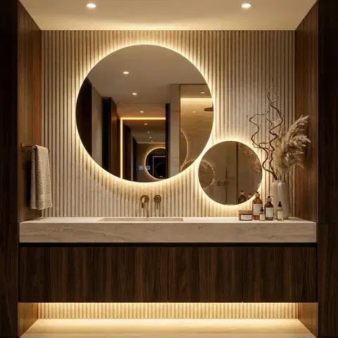 REA Zrcadlo LED R-9045 90cm + 45cm HOM-08532