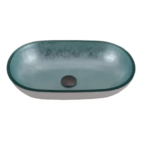 OLSEN SPA Skleněné umyvadlo na desku LEIDEN 55×34×12  OLKLTG223