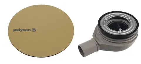 POLYSAN MIRAI vaničkový sifon, průměr 90, DN40, krytka zlato mat 72730GB