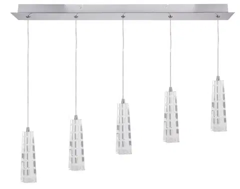Závěsná lampa chrom křišťálový pásek 5 Emo