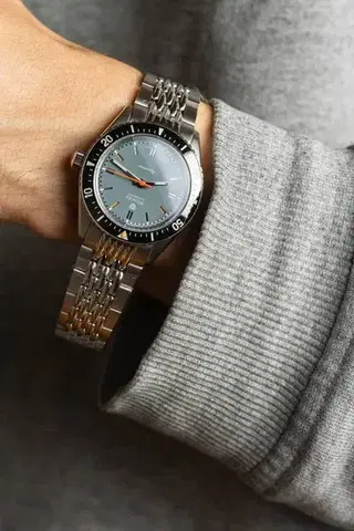 Nivada Grenchen Aquamar Grey - Flat Link Bracelet