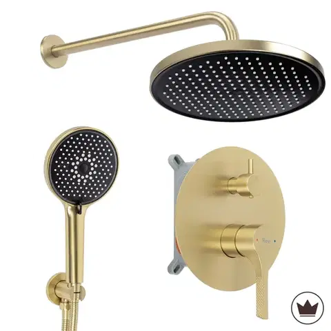 REA Podomítková sprchová sada Maxim Brush Gold + BOX REA-P7066