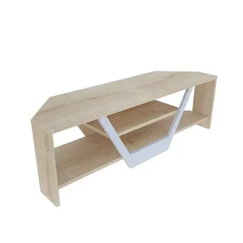 TV stolek Sares - Oak, White