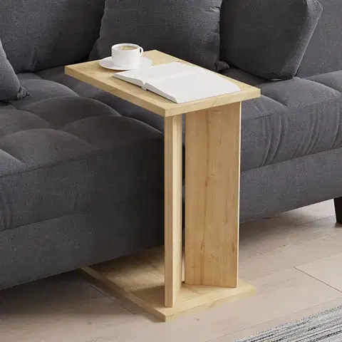 Odkládací stolek / Příruční stolek Lun - Sapphire Oak