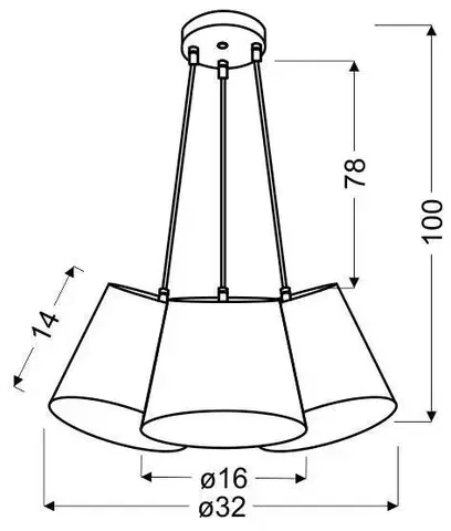 Závěsná stropní lampa River E27