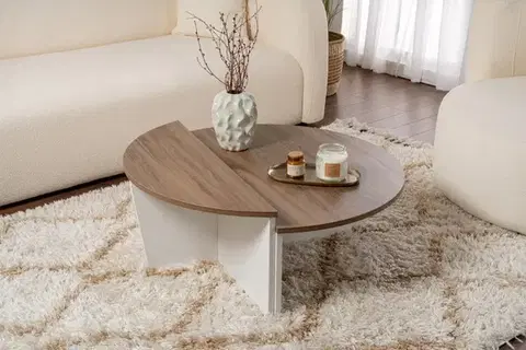 Konferenční stolek Orion - Walnut, White