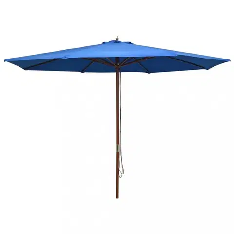 Slunečník Ø 350 cm látka / dřevo Dekorhome