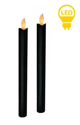 Mondex Sada 2 ks LED svíček IDALIA černá