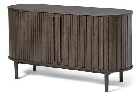 Estila Příborník Alborg, tmavý dub, lamelový, 140 cm