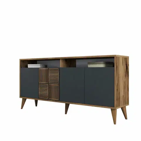Skříňka Milan Walnut and Anthracite