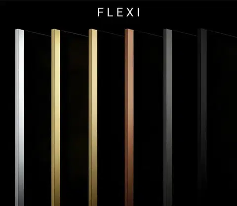 REA/S Sprchová zástěna Flexi Grey / Gold 140 KPL-K99780