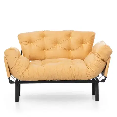 Dvoumístná rozkládací pohovka Nitta - Mustard