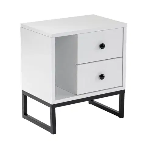 Noční stolek Glimmer White