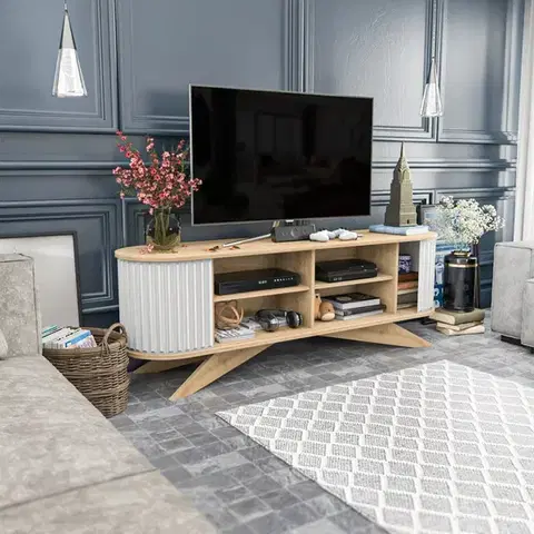 TV stolek Stor - Sapphire, White