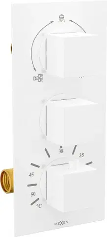 MEXEN Cube termostatická baterie sprcha/vana 3 W Výstup 77503-20