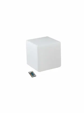 FANEUROPE FAN EUROPE Solární LED svítidlo Geco, bílé, 1 W, 90 lm, RGBW, stmívatelné, IP65, vč. dálk. ovl., 30 x 30 x 30 cm