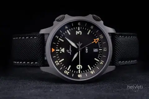 Laco Flieger Frankfurt 40 GMT Schwarz