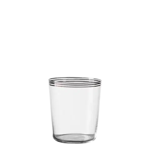 Poháry Tumbler se třemi pruhy v platinové barvě 440 ml set 6 ks -–21st Century Glas - 322177
