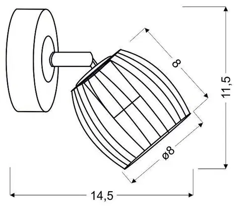 Nástěnná lampa 1X3W LED GU10 matná černá+saténová ZONK