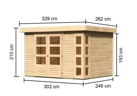 Dřevěný zahradní domek KERKO 5 Lanitplast