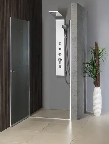 AQUALINE PILOT otočné sprchové dveře 900mm+vanička PT090-SET1