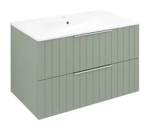 SAPHO CIRASA STRIP umyvadlová skříňka 79,8x52x46cm, verde CR801-4444S