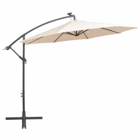 Konzolový slunečník s LED světly Ø 300 cm